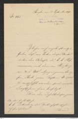 k.k. naturhistorisches Hofmuseum, Intendanzakten 1885-1896 (Hauer), Aktenzahl Z.662/1891, Seite 1